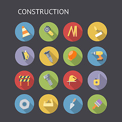 Image showing Flat Icons For Construction