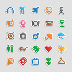 Image showing Sticker icons for entertainment