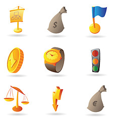 Image showing Icons for business and finance