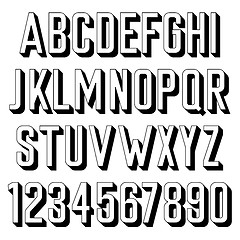 Image showing Handmade retro font