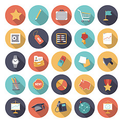 Image showing Flat design icons for business and finance