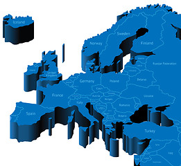 Image showing 3d map of Europe