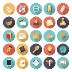 Image showing Flat design icons for business and finance