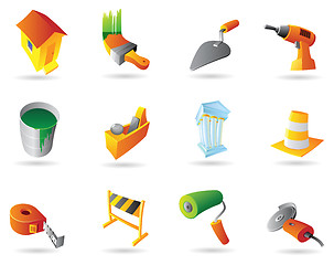 Image showing Icons for construction industry