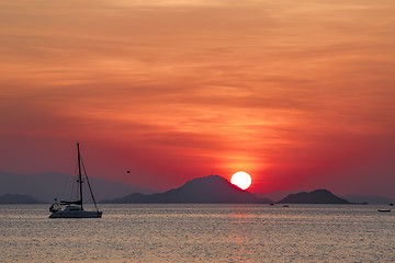 Image showing Sunset on Flores