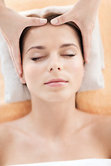 Image showing beautiful woman in spa salon