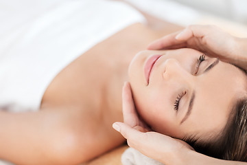 Image showing beautiful woman in spa salon