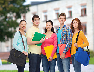 Image showing group of smiling teenagers