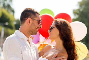 Image showing smiling couple in city