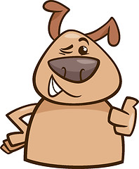 Image showing winking dog cartoon illustration