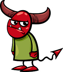 Image showing little devil cartoon illustration