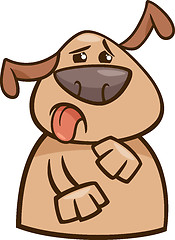 Image showing dog expressing yuck cartoon illustration