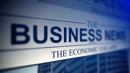 Image showing Newspaper with business news titles.