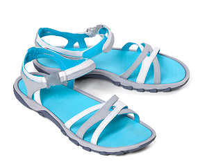 Image showing Pair of summer sandals