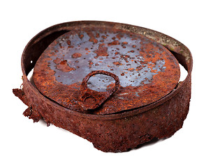 Image showing Old rusty tin can