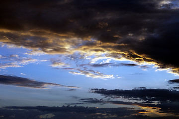 Image showing Multicolor sunset sky 