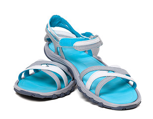 Image showing Pair of summer sandals