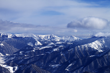 Image showing View on mountains from ski resort