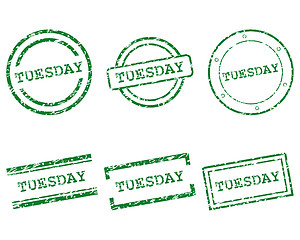 Image showing Tuesday stamps