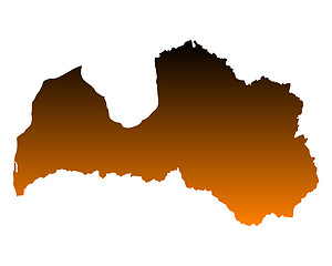 Image showing Map of Latvia