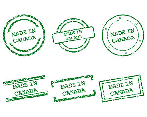 Image showing Made in Canada stamps