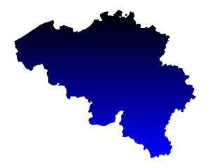 Image showing Map of Belgium