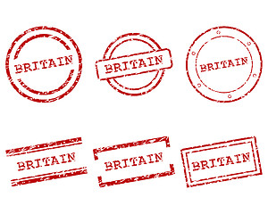 Image showing Britain stamps