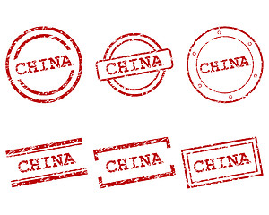 Image showing China stamps