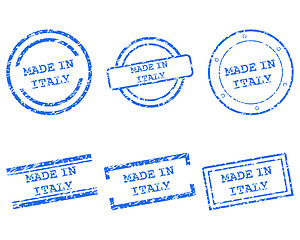 Image showing Made in Italy stamps