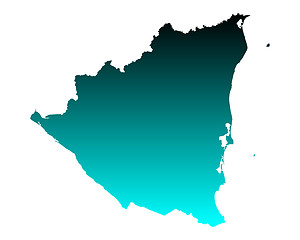 Image showing Map of Nicaragua