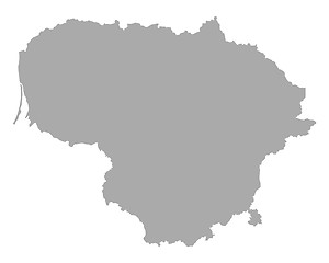 Image showing Map of Lithuania