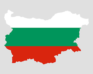 Image showing Map and flag of Bulgaria