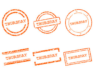 Image showing Thursday stamps