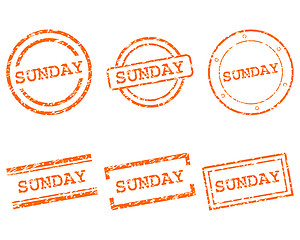 Image showing Sunday stamps