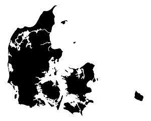 Image showing Map of Denmark