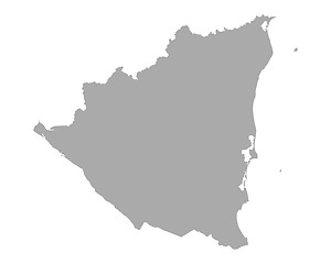 Image showing Map of Nicaragua