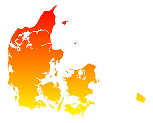 Image showing Map of Denmark