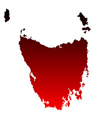 Image showing Map of Tasmania