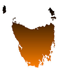 Image showing Map of Tasmania