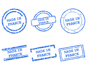 Image showing Made in France stamps
