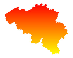 Image showing Map of Belgium