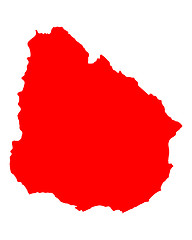 Image showing Map of Uruguay