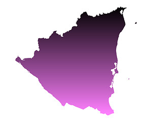 Image showing Map of Nicaragua