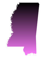 Image showing Map of Mississippi