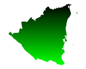 Image showing Map of Nicaragua