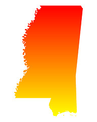 Image showing Map of Mississippi