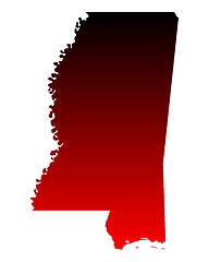 Image showing Map of Mississippi