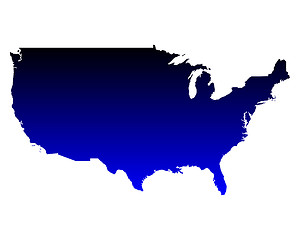 Image showing Map of USA