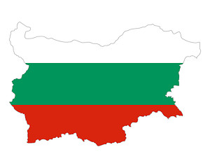 Image showing Map and flag of Bulgaria