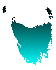 Image showing Map of Tasmania